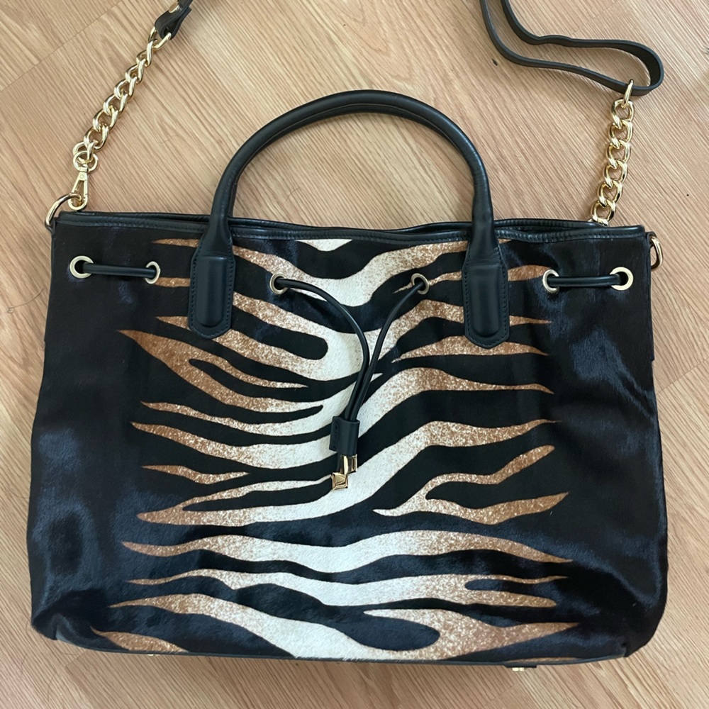 CAVALCANTI Zebra Fur Bag